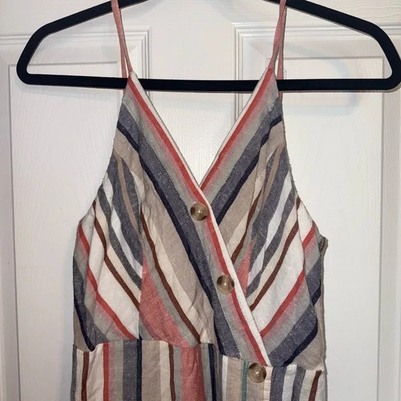 Express Multi Color Striped Midi Dress - Picture 2 of 7